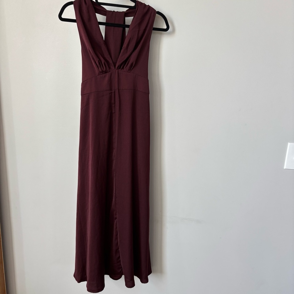 Banana‎ Republic Merlot Color Maxi Dress Size 4 NWT